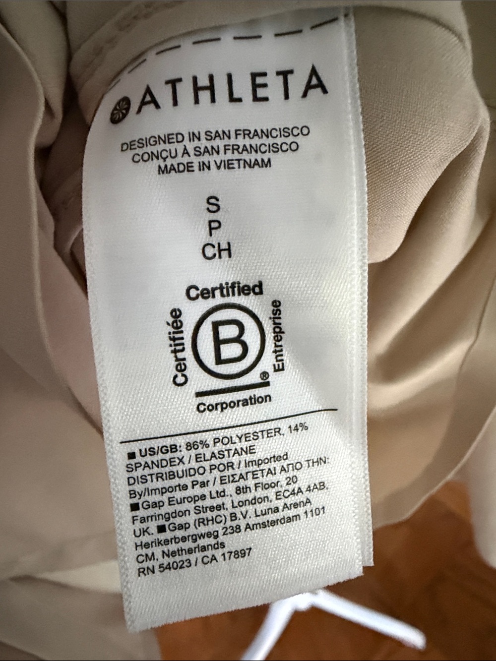 Athleta Urbanite Button Down Top Small Beige Performance Stretch Blouse - Picture 8 of 13